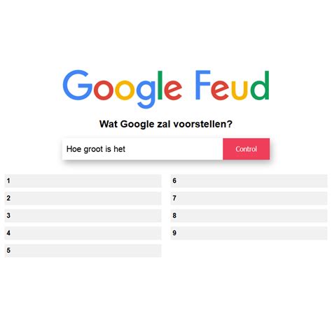 gogle feud|google feud nederlands.